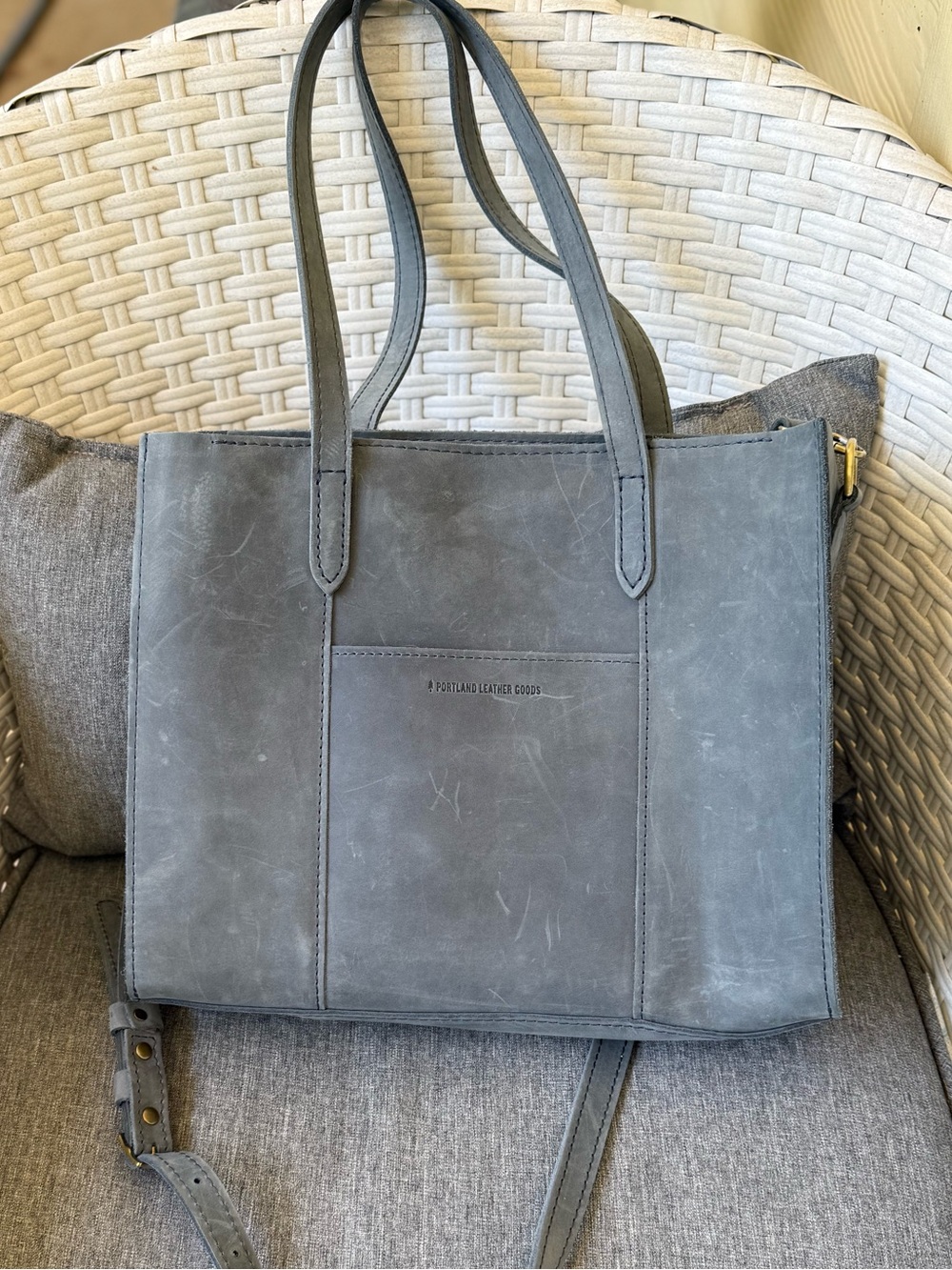 Portland Leather Goods - East West Lola in the color storm not sold in store or